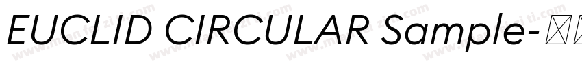 EUCLID CIRCULAR Sample字体转换